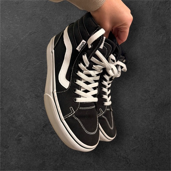 VANS FILMORE FILMORE HI shoes AUTHENTIC, US size 9 women's black white high top - Picture 5 of 10